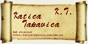 Katica Tapavica vizit kartica